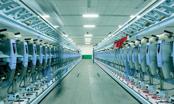 Industrial production line utilizing rainwater harvesting system.