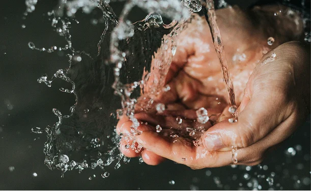 Clean water from rainwater harvesting filter system for daily use.